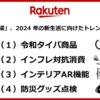 『楽天市場』新生活2024トレンド予測