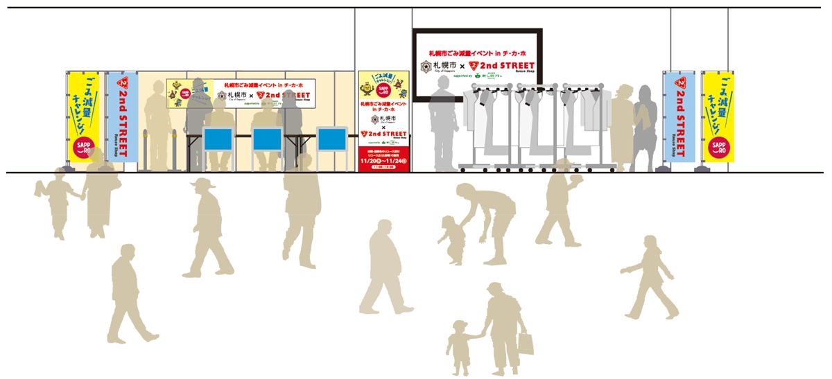 セカンドストリートと札幌市がごみ減量イベントinチ・カ・ホを開催